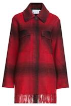 T By Alexander Wang T By Alexander Wang Printed Jacket With Fringed Trim