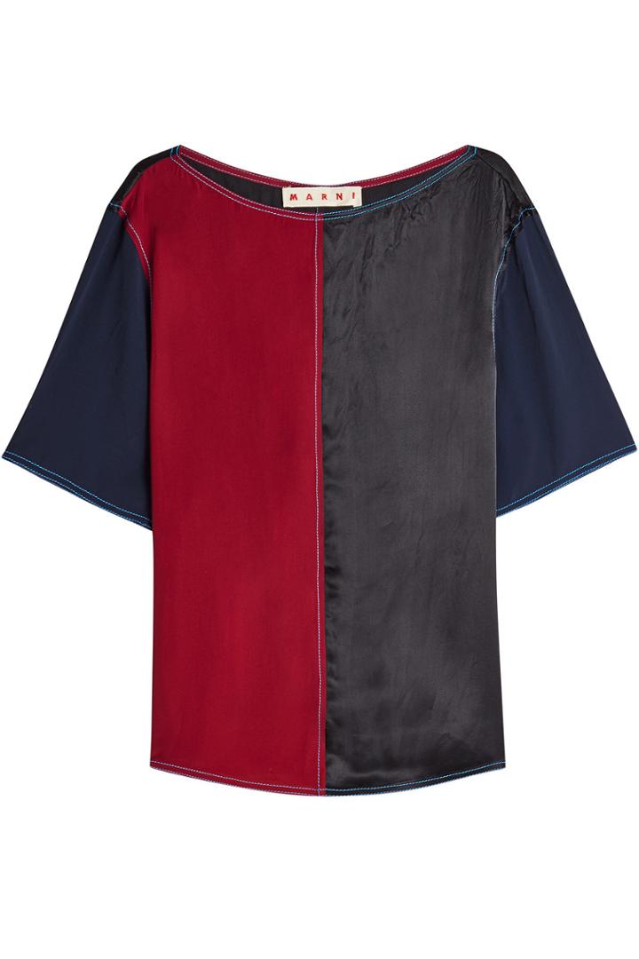 Marni Marni Color Block Top With Silk