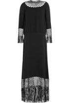 Valentino Valentino Floor Length Silk Dress - Black