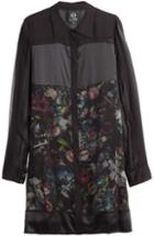 Mcq Alexander Mcqueen Shirred Chiffon Printed Shirt Dress