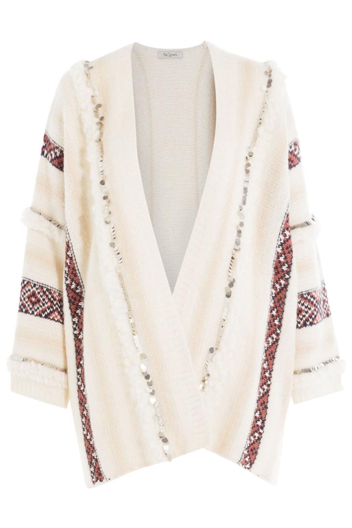 Mes Demoiselles Mes Demoiselles Embellished Cardigan With Wool And Alpaca