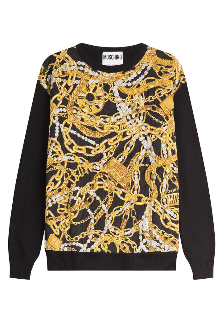 Moschino Moschino Wool-cashmere Printed Pullover