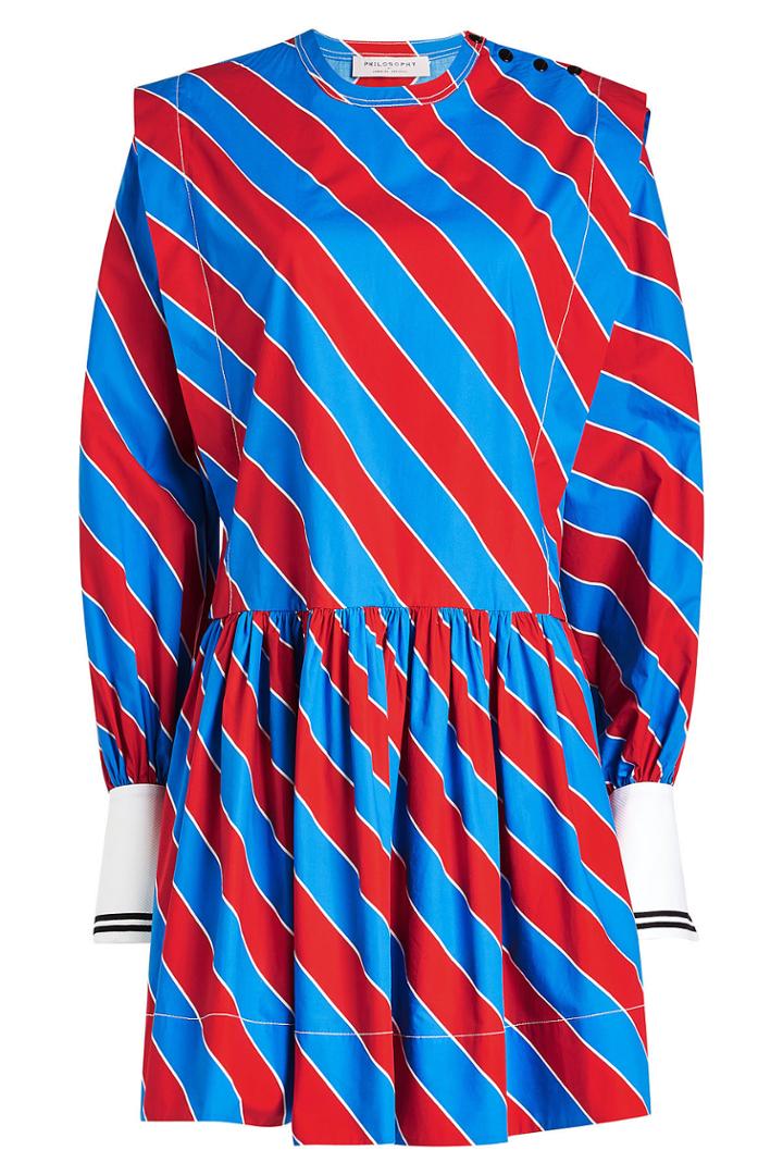 Philosophy Di Lorenzo Serafini Philosophy Di Lorenzo Serafini Striped Cotton Dress