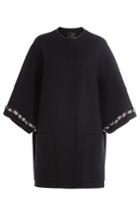 Agnona Agnona Cashmere Cape-coat With Mink Fur - Black