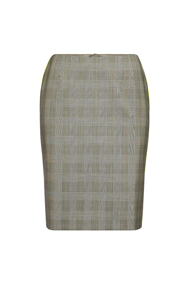 Escada Escada Rolina Checked Virgin Wool Mini Skirt