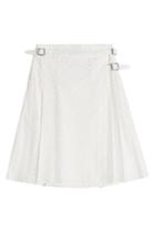 Christopher Kane Christopher Kane Cotton Broderie Anglaise Kilt With Leather Buckles