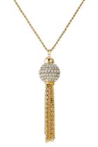 Kenneth Jay Lane Kenneth Jay Lane Jeweled Necklace With Chain Tassel