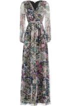 Diane Von Furstenberg Diane Von Furstenberg Printed Silk Chiffon Maxi Dress