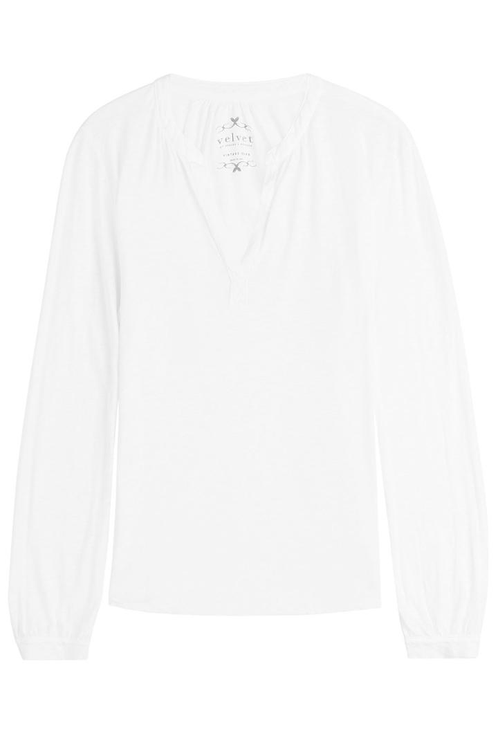 Velvet Velvet Jersey Tunic Top - White