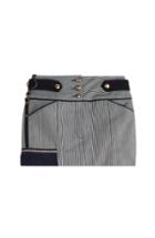 Anthony Vaccarello Pinstriped Cotton Mini Skirt