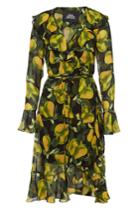 Marc Jacobs Marc Jacobs Printed Silk Dress With Bell Sleeves