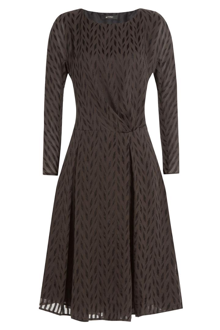 Etro Etro Silk-blend Printed Dress - Brown