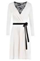 Diane Von Furstenberg Diane Von Furstenberg Cotton Wrap Dress With Lace - White