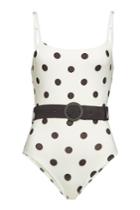 Solid & Striped Solid & Striped The Nina Polka Dot Swimsuit With Belt