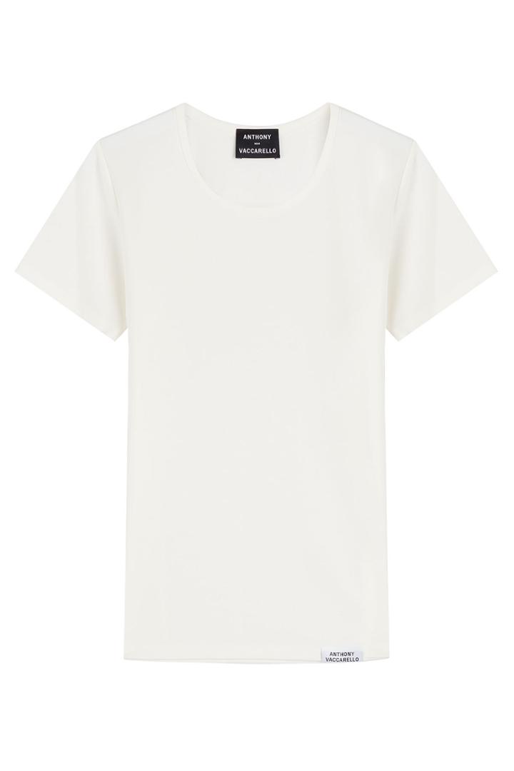 Anthony Vaccarello Anthony Vaccarello Cotton-blend T-shirt - White