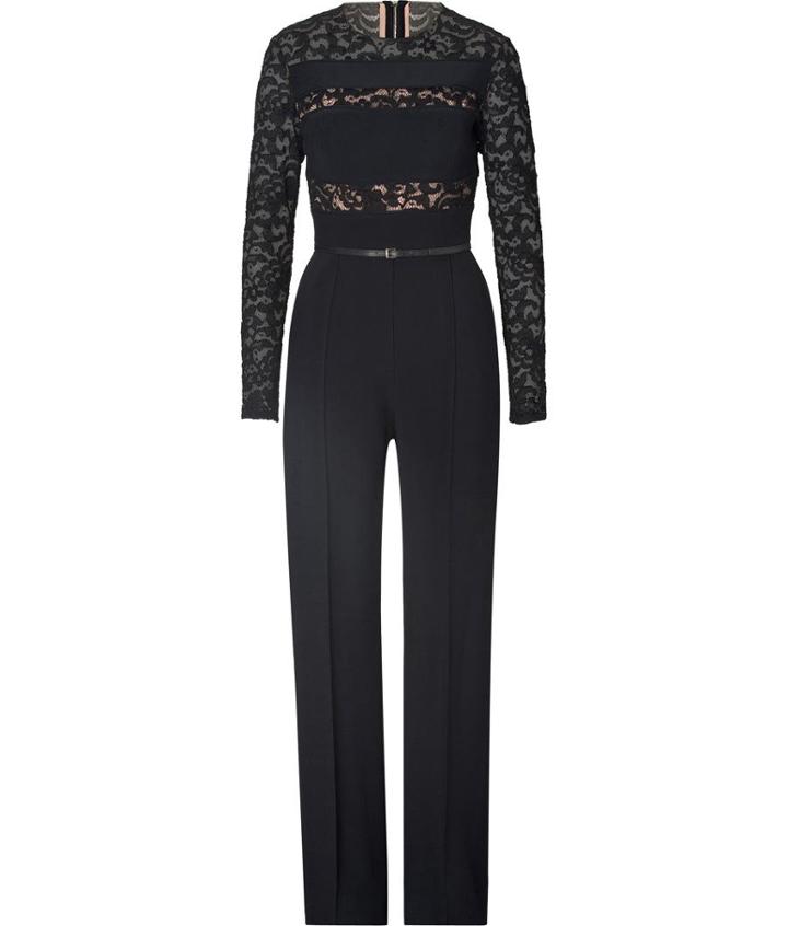 Elie Saab Lace Paneled Jumpsuit