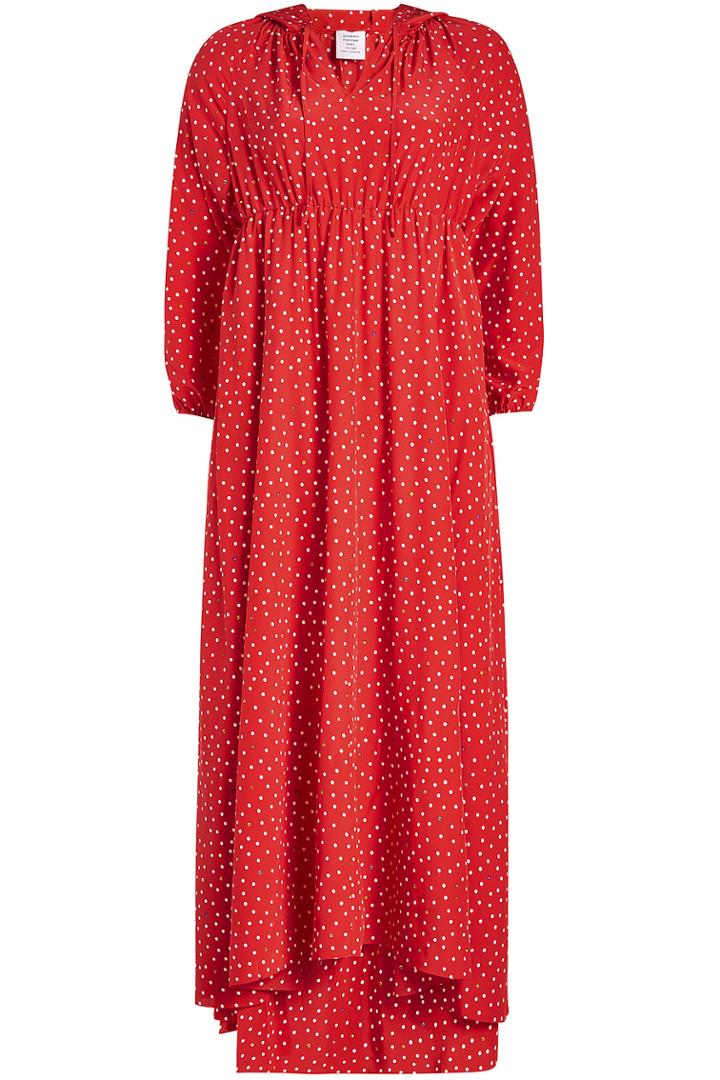Vetements Vetements Printed Silk Dress With Hood
