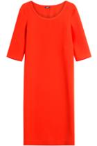 Jil Sander Navy Jil Sander Navy Stretch Dress - Orange