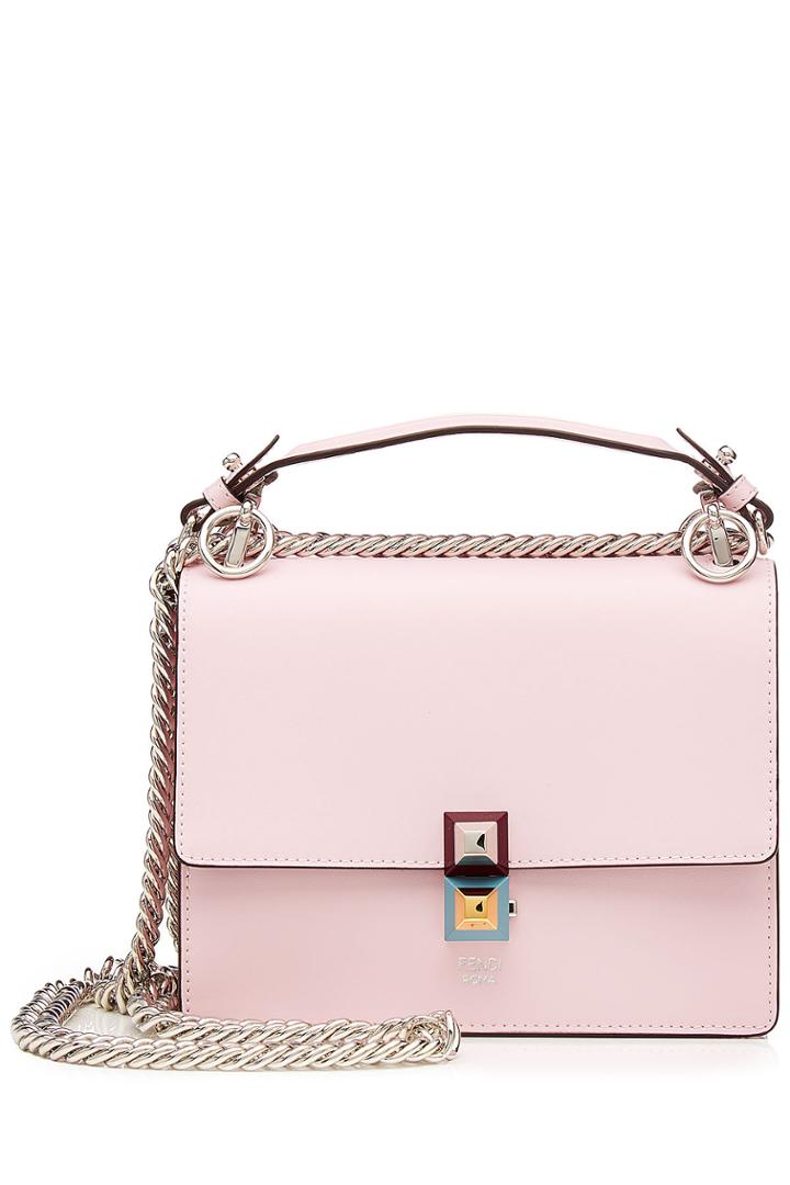 Fendi Fendi Small Kan I Leather Shoulder Bag
