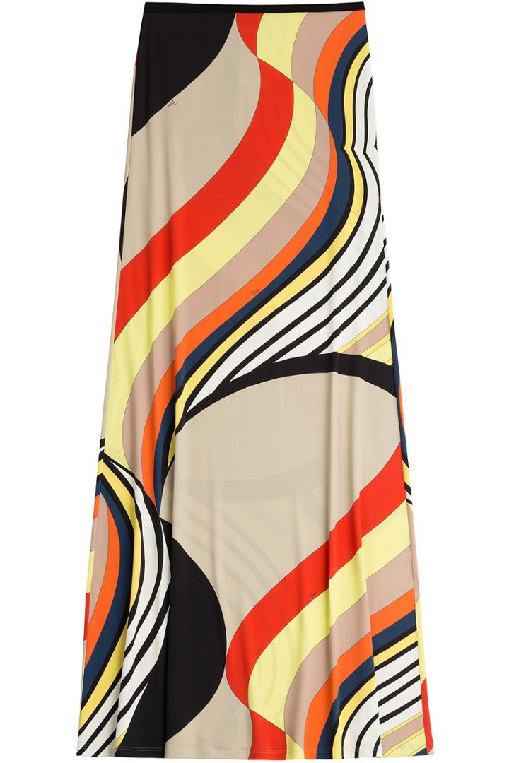 Emilio Pucci Emilio Pucci Printed Jersey Maxi Skirt - Multicolor