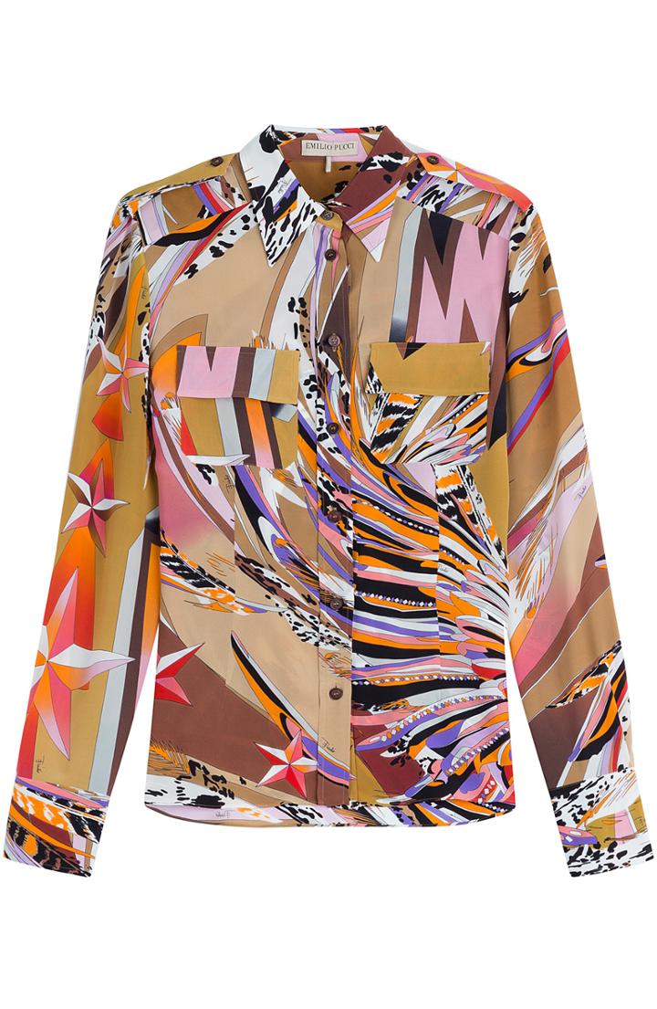 Emilio Pucci Printed Silk Blouse