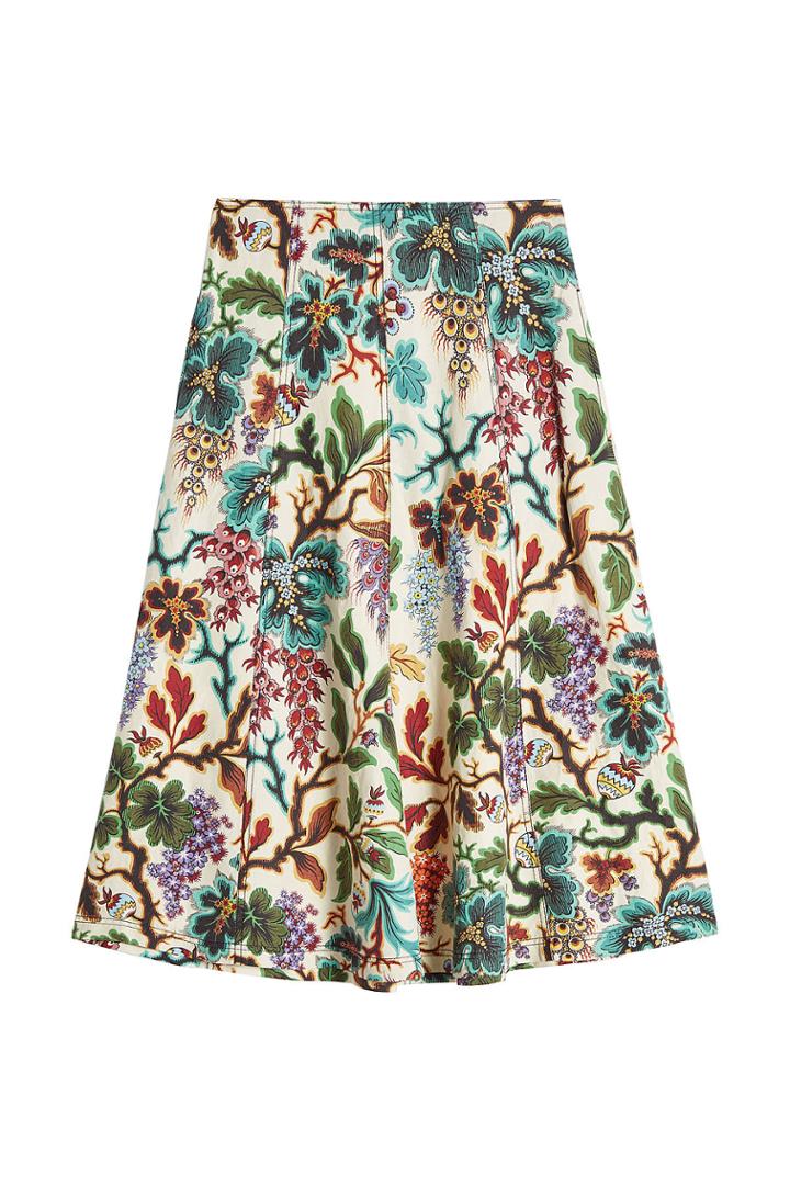 Philosophy Di Lorenzo Serafini Philosophy Di Lorenzo Serafini Printed Linen And Silk Skirt
