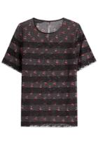 Marc By Marc Jacobs Marc By Marc Jacobs Cherry Printed Top With Lace - Multicolored