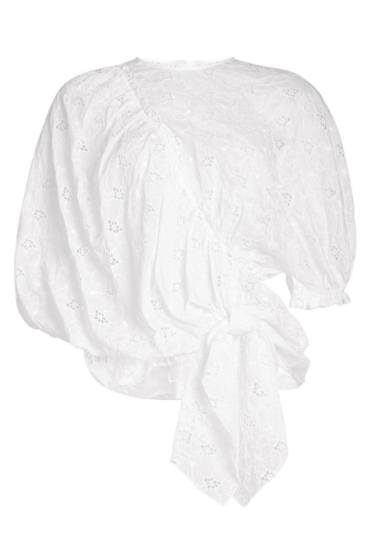 Simone Rocha Simone Rocha Coated Anglaise Knot Top With Cotton