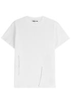 Mcq Alexander Mcqueen Mcq Alexander Mcqueen Zipper Embellished Cotton T-shirt - White