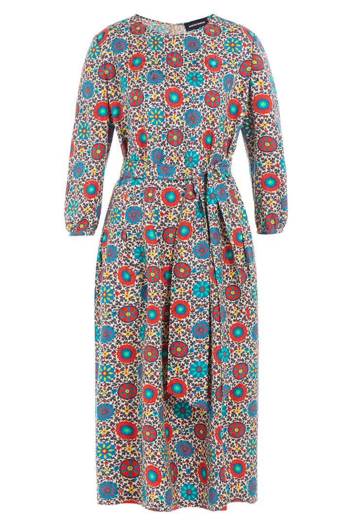 Vanessa Seward Vanessa Seward Printed Silk Dress - Multicolor