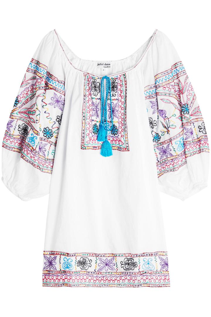 Juliet Dunn Juliet Dunn Embroidered Cotton Blouse
