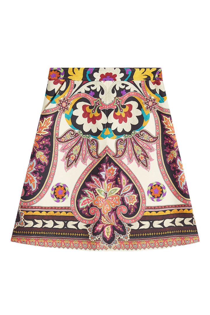 Etro Etro Printed Wool And Silk Skirt