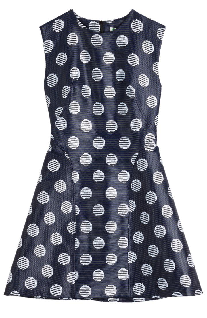 Kenzo Dots & Stripes Jacquard Dress