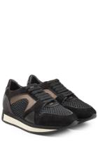 Burberry Shoes & Accessories Burberry Shoes & Accessories Sneakers With Suede And Silk - Black