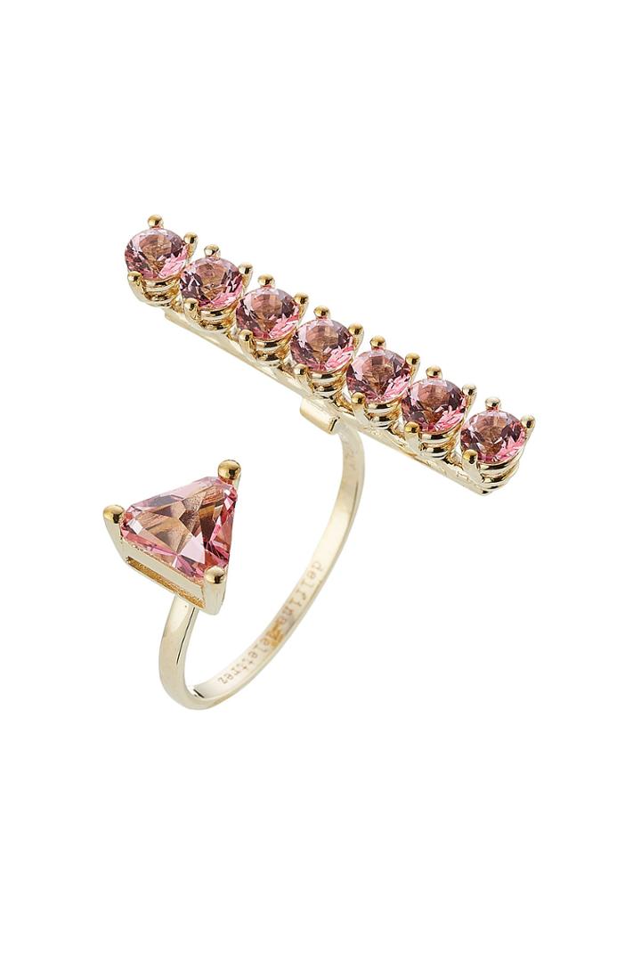 Delfina Delettrez Delfina Delettrez 9kt Yellow Gold Ring With Topaz - Rose