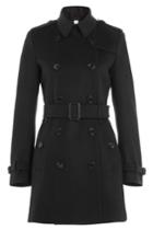 Burberry London Burberry London Virgin Wool Trench Coat With Cashmere - Black