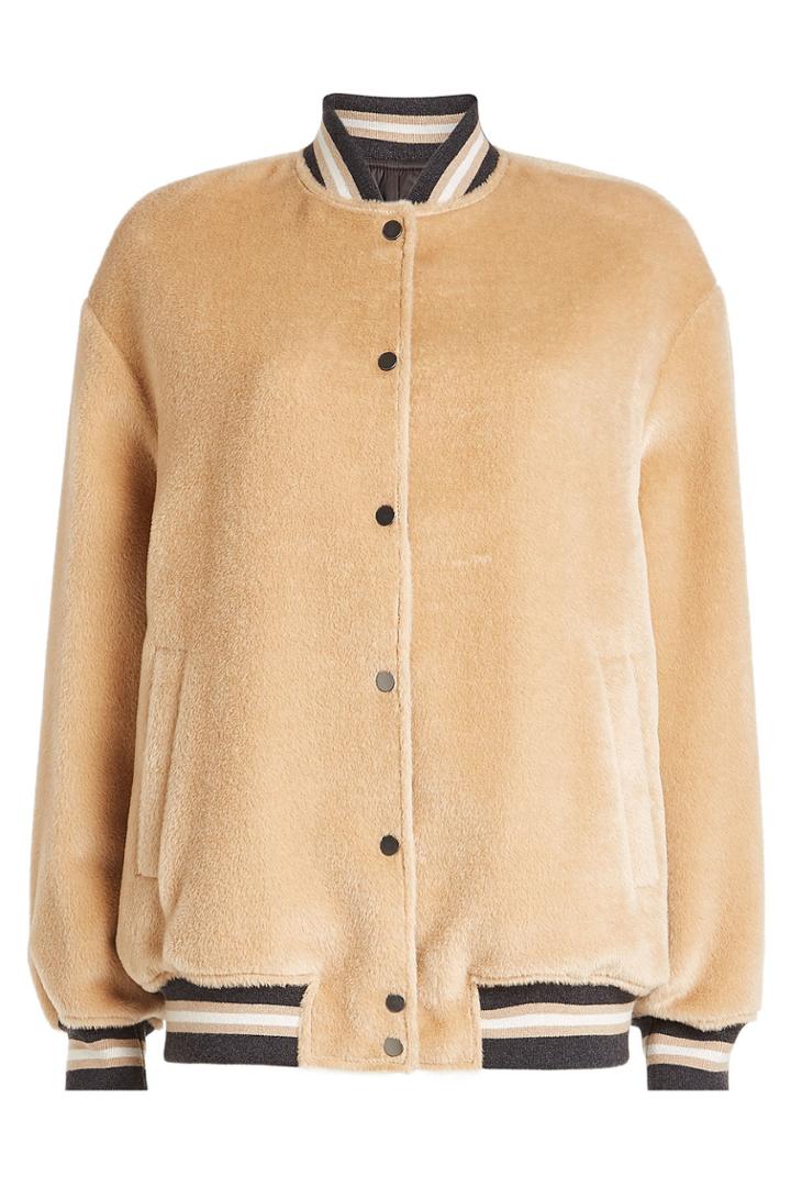 Brunello Cucinelli Brunello Cucinelli Alpaca Wool Bomber Jacket