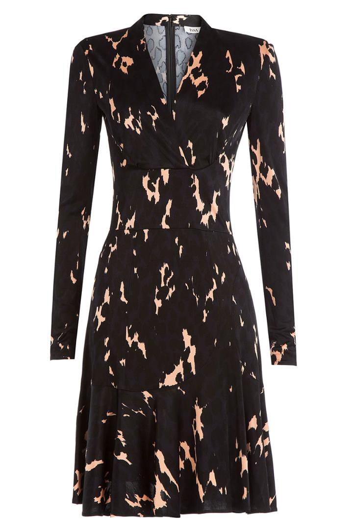 Issa Issa Printed Wrap Dress - Blue