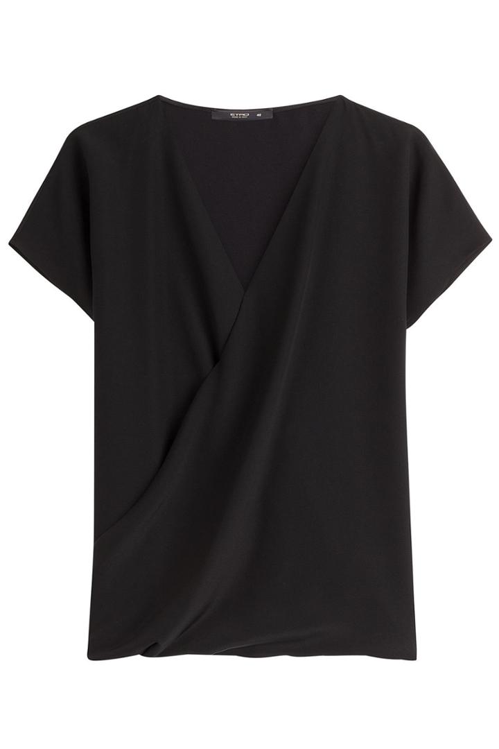 Etro Etro Silk Wrap Top - Black