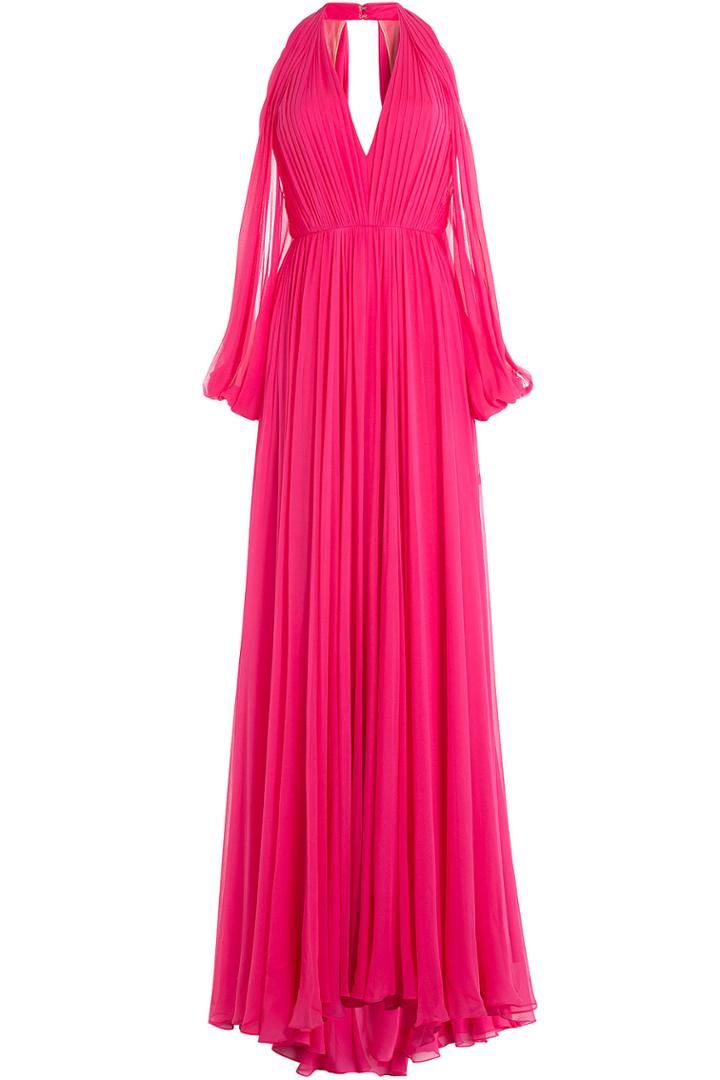 Jenny Packham Jenny Packham Silk Chiffon Gown - Pink