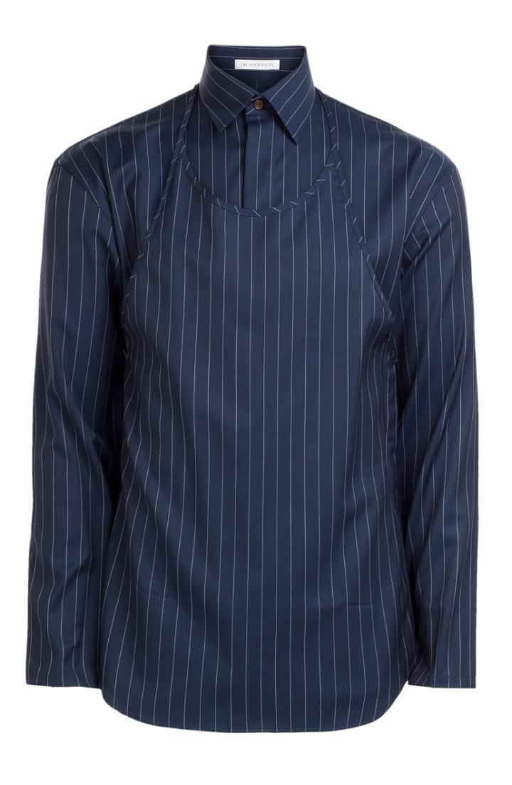 J.w. Anderson Pinstriped Wool Shirt