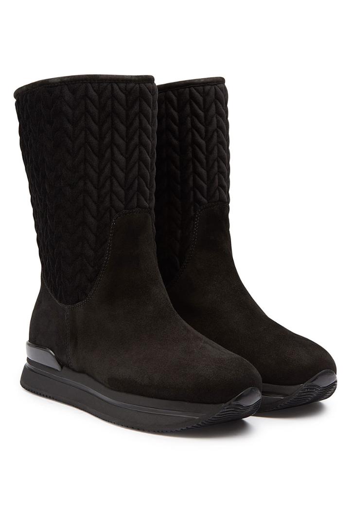 Hogan Hogan New Winter Suede Boots With Velvet