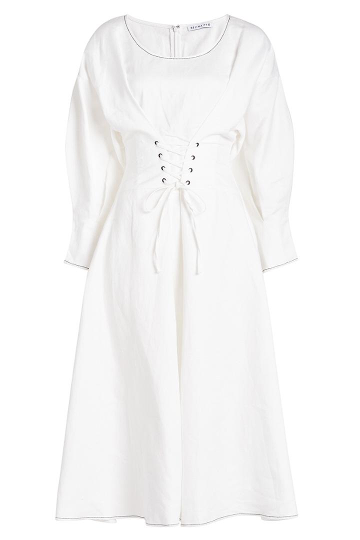 Rejina Pyo Rejina Pyo Irene Linen-cotton Dress With Lace-up Detail