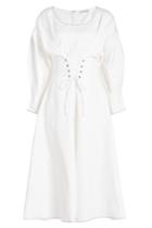 Rejina Pyo Rejina Pyo Irene Linen-cotton Dress With Lace-up Detail