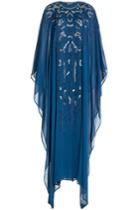 Roberto Cavalli Roberto Cavalli Embellished Silk Maxi-dress - Blue