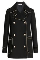 Red Valentino Red Valentino Coat With Contrast Piping - Black