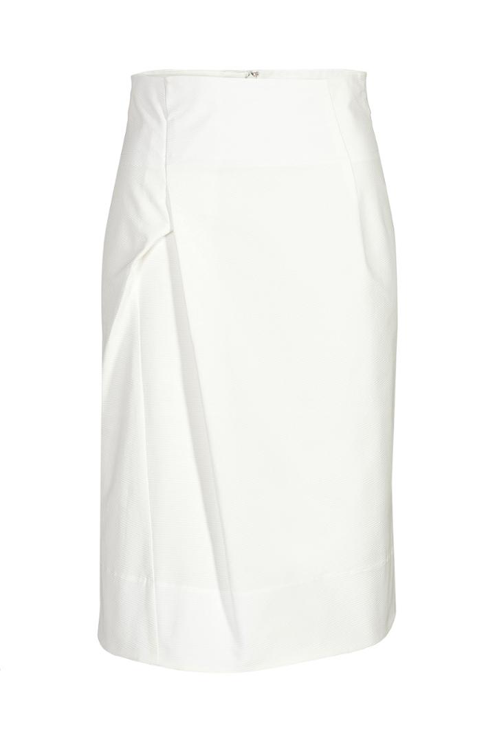 Jil Sander Jil Sander Cotton Ottoman Pencil Skirt - White