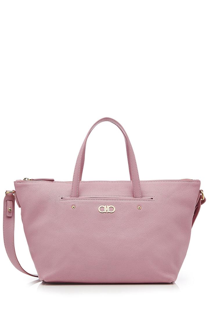 Salvatore Ferragamo Salvatore Ferragamo Mika Leather Tote - Rose