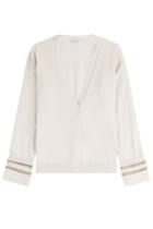 Brunello Cucinelli Brunello Cucinelli Cotton Cardigan With Embellished Cuffs