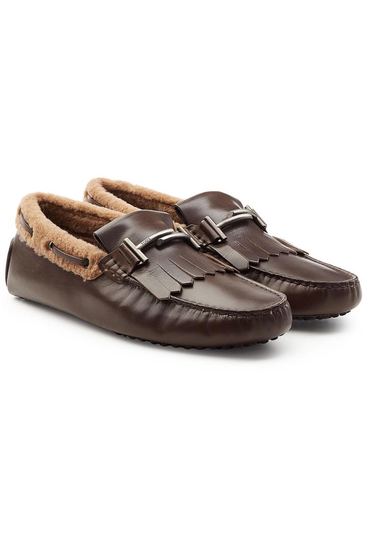 Tod's Tod's Leather Loafers With Shearling Insole